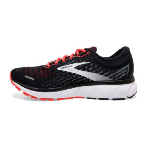 Brooks Women's Ghost 13 Running Shoe - Black/Ebony/Coral - 7 Medium