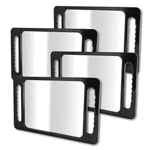 barbermate® 4pk plastic tray mirror with handles for barbers and stylists