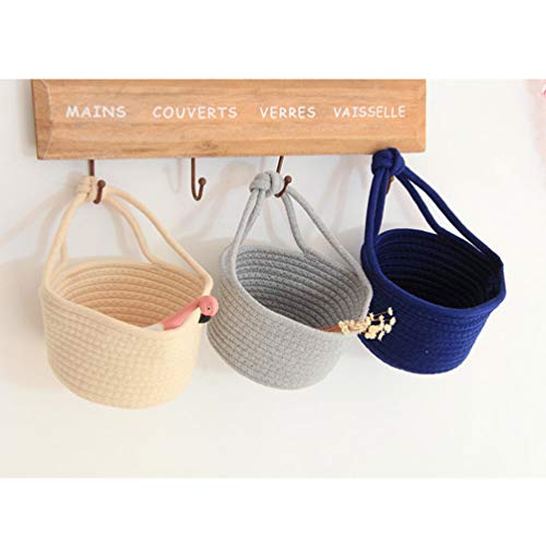 BESPORTBLE Hanging Basket: Wall Basket with Handles, Hanging Wall Basket for Storage, Small Baskets for Wall Decor, Hanging Woven Wall Basket