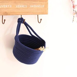 BESPORTBLE Hanging Basket: Wall Basket with Handles, Hanging Wall Basket for Storage, Small Baskets for Wall Decor, Hanging Woven Wall Basket