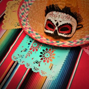 Novelty Place 15Ft 9Pcs Mexican Party Banners - Felt Papel Picado Banner - Mexican Fiesta Party Decorations for Dia De Los Muertos, Day of the Dead, Cino de Mayo, 9 Pattern Panels