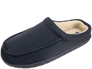 dockers men's christopher classic casual roll collar clog slippers, size 8 to 13 (black rugged, numeric_9_point_5)
