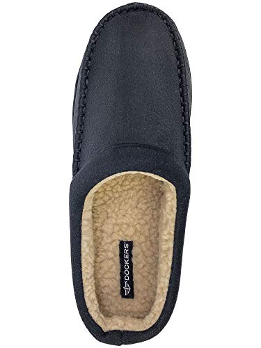 Dockers Men's Christopher Classic Casual Roll Collar Clog Slippers, Size 8 to 13 (Black Rugged, Numeric_9_Point_5)