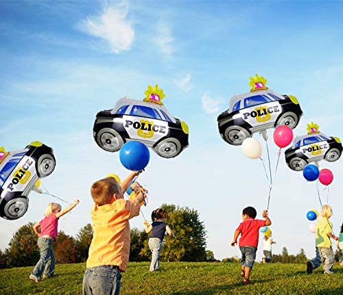 6PCS Police Car Foil Balloon Suitable for Police Themed Party Supplies Decoration Wedding Birthday Party Decoration Supplies.（29 Inch ）