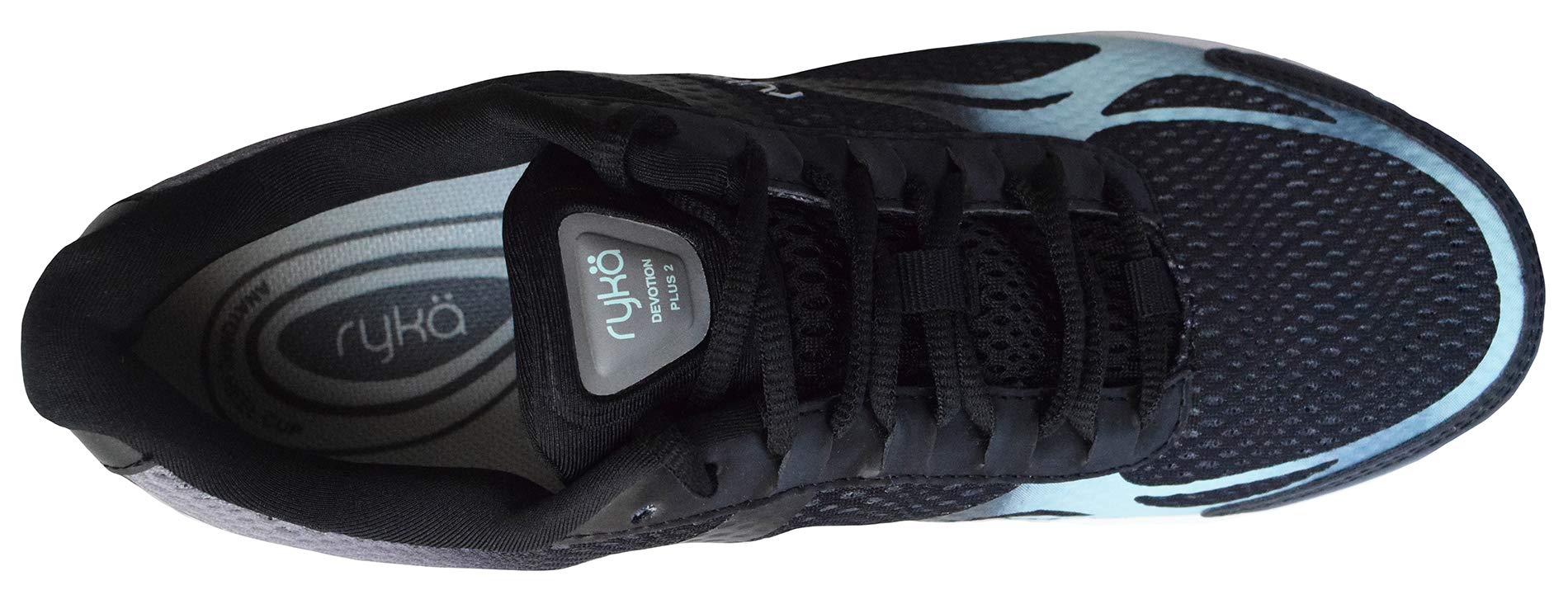 Ryka Women's Devotion Plus 2 Black/Mint Walking Shoe 6 M