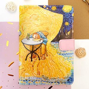 Van Gogh Notebook with Undated Calendar for 12 months, Kawaii Planner, Cute Notebook, Colorful Journals for Women, Premium Quality Paper, A5