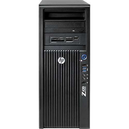 HP Z420 Workstation E5-1620 V2 Quad Core 3.7Ghz 8GB 500GB Dual DVI Win 10 (Renewed)