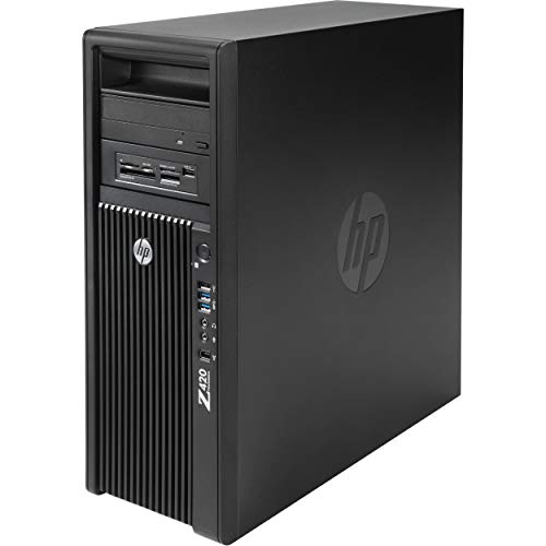 HP Z420 Workstation E5-1620 V2 Quad Core 3.7Ghz 8GB 500GB Dual DVI Win 10 (Renewed)