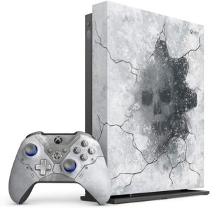 microsoft xbox one x 1tb console - gears 5 arctic blue limited edition (games not included) (renewed)