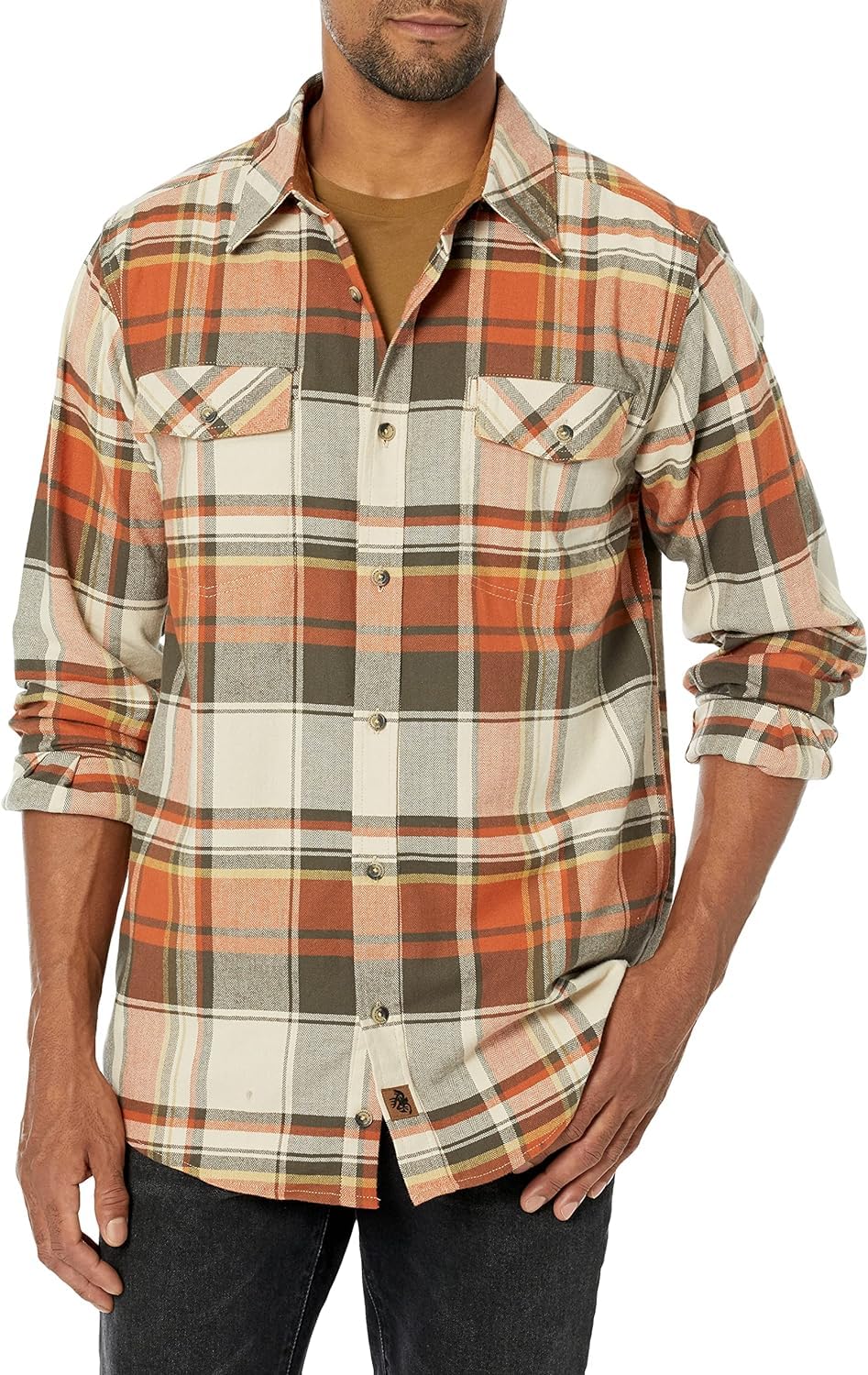 Legendary Whitetails Men's Legendary Flannel Shirt, Dark Horizon Plaid, Small