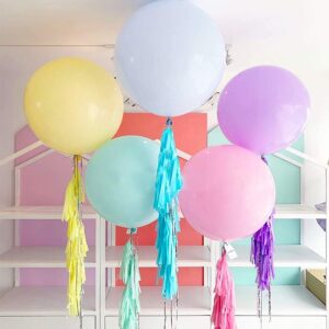 30pcs pastel balloons 18 inch large pastel balloons big round pastel jumbo latex balloons for easter birthday wedding baby shower decorations