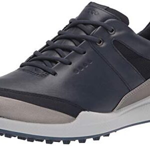 ECCO Women's Biom Hybrid Hydromax Water-Resistant Golf Shoe, Marine/Buffed Silver/Night Sky, 9-9.5