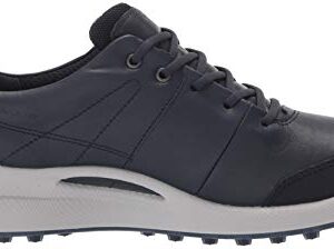 ECCO Women's Biom Hybrid Hydromax Water-Resistant Golf Shoe, Marine/Buffed Silver/Night Sky, 9-9.5