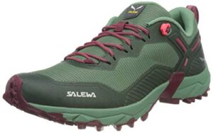 salewa women's ws ultra train 3 trail running shoes, duck green rhododendon, 7.5