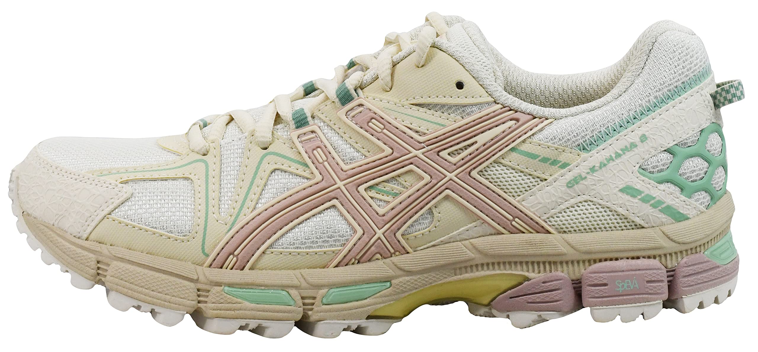 ASICS Women's Gel-Kahana 8 Running Shoe, Cream/Ginger Peach, 9 B