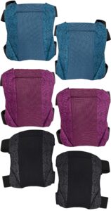 bracken creek set of 3 pairs of gardening knee pads -assorted color - soft elastic straps with hook and loop attachment - lightweight design (3)
