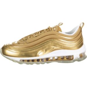 nike womens air max 97 lx casual sneakers metallic gold