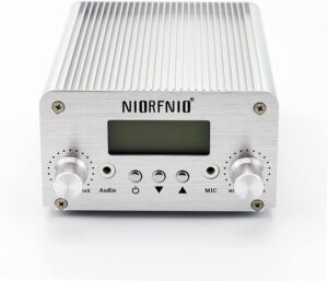 niorfnio 15w fm transmitter - bluetooth wireless stereo broadcasting range 87-108mhz transmitter, used in churches, cars, shopping malls, lecture halls, private radio stations