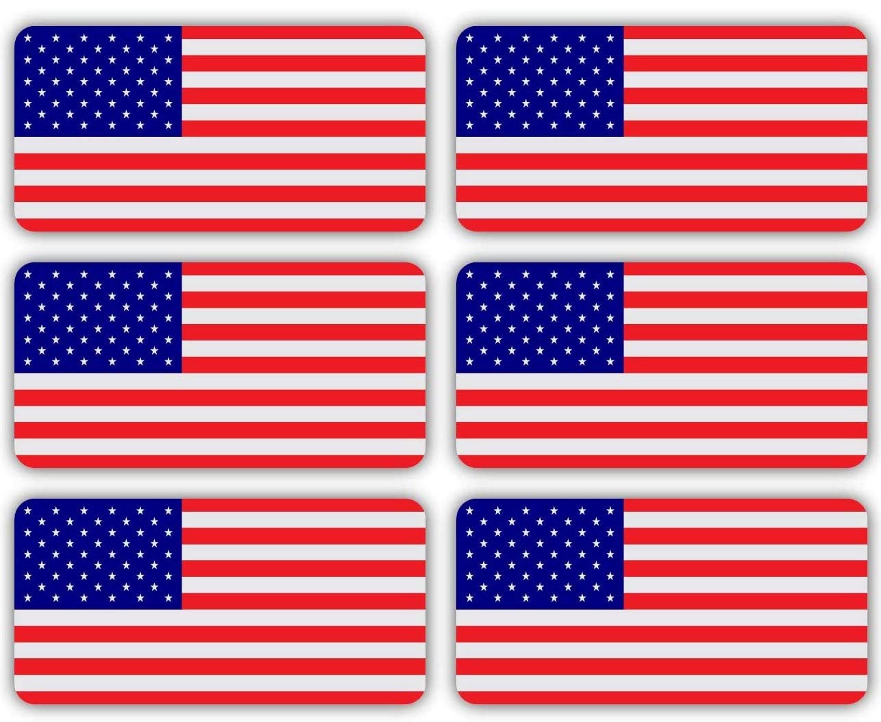 6 pcs 3M REFLECTIVE USA Stealthy Flag Hard Hat Stickers, Black Ops Hardhat Decals | Tactical Morale Military Gear Labels | USA American Flag Helmet Toolbox