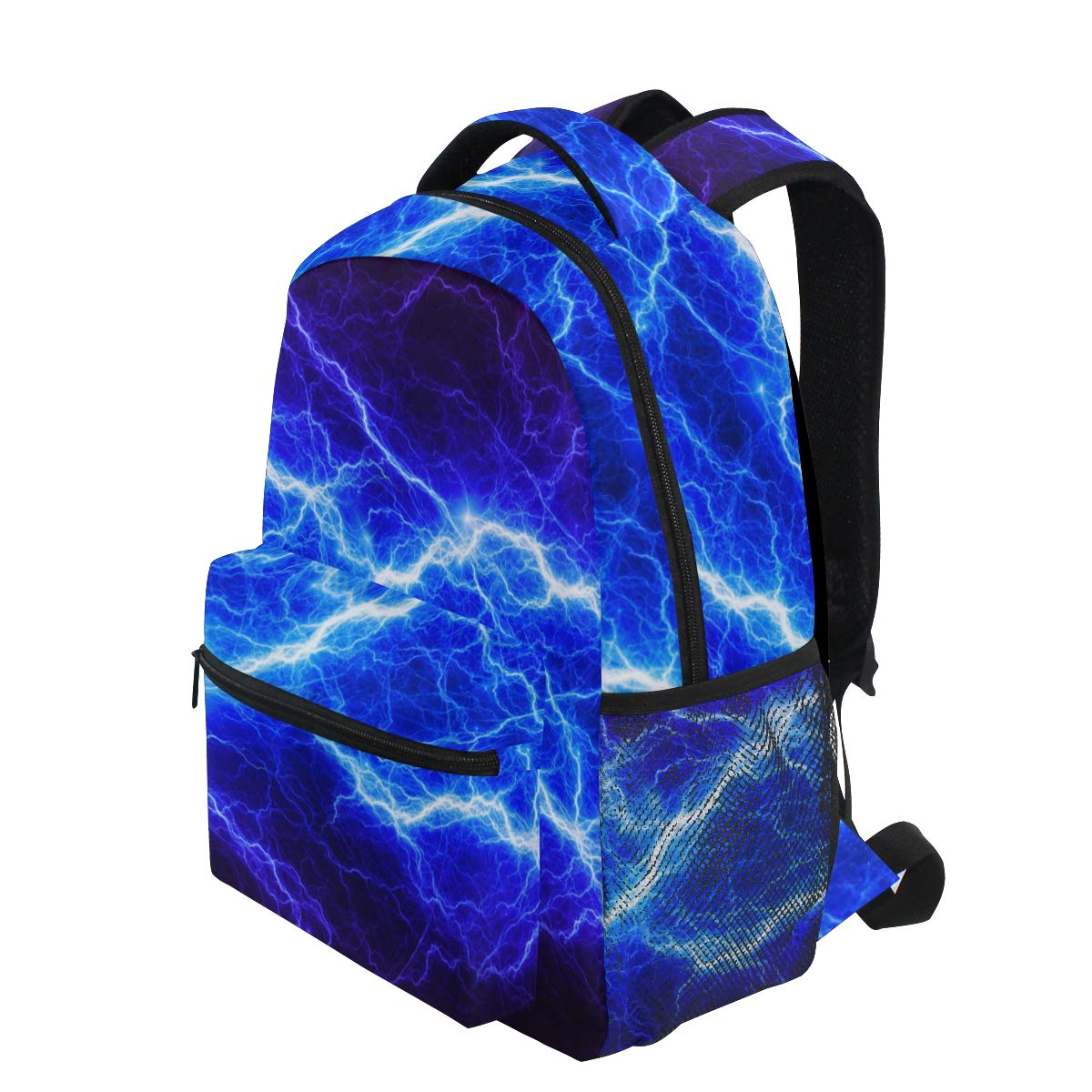 MNSRUU Lightning Backpack for Boy Teenage Girls Rucksack Starry Lightning Pattern Backpack Kid 14 inch Laptop Backpack Lightning Bookbag