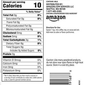 Amazon Brand - Happy Belly Powdered Non Dairy Original Coffee Creamer (Fat Free), 16 ounce (Pack of 1)