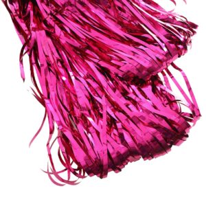 2 Pack 3ft X 9.8ft Pink Fringe Tinsel Backdrop for Birthday Party Foil Fringe Curtain Party Streamers for Party Decorations