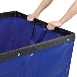 Global Industrial 8 Bushel, Blue Vinyl Basket Bulk Truck, Unassembled, 34"L x 22"W x 30-1/2"H