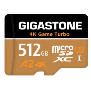 [5-yrs free data recovery] gigastone 512gb micro sd card, 4k game turbo, microsdxc memory card for nintendo-switch, gopro, action camera, dji, uhd video, r/w up to 100/60 mb/s, uhs-i u3 a2 v30 c10
