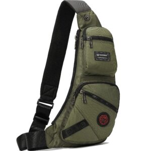 nicgid sling bag chest shoulder backpack crossbody bags for men women, army green