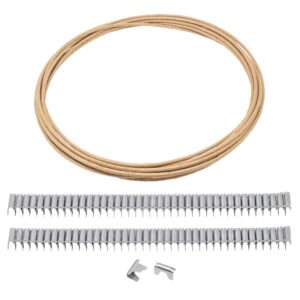 house2home upholstery stay wire for sofa furniture springs, 40ft with 80 clips, 16 gauge paper wrapped wire, includes instructions