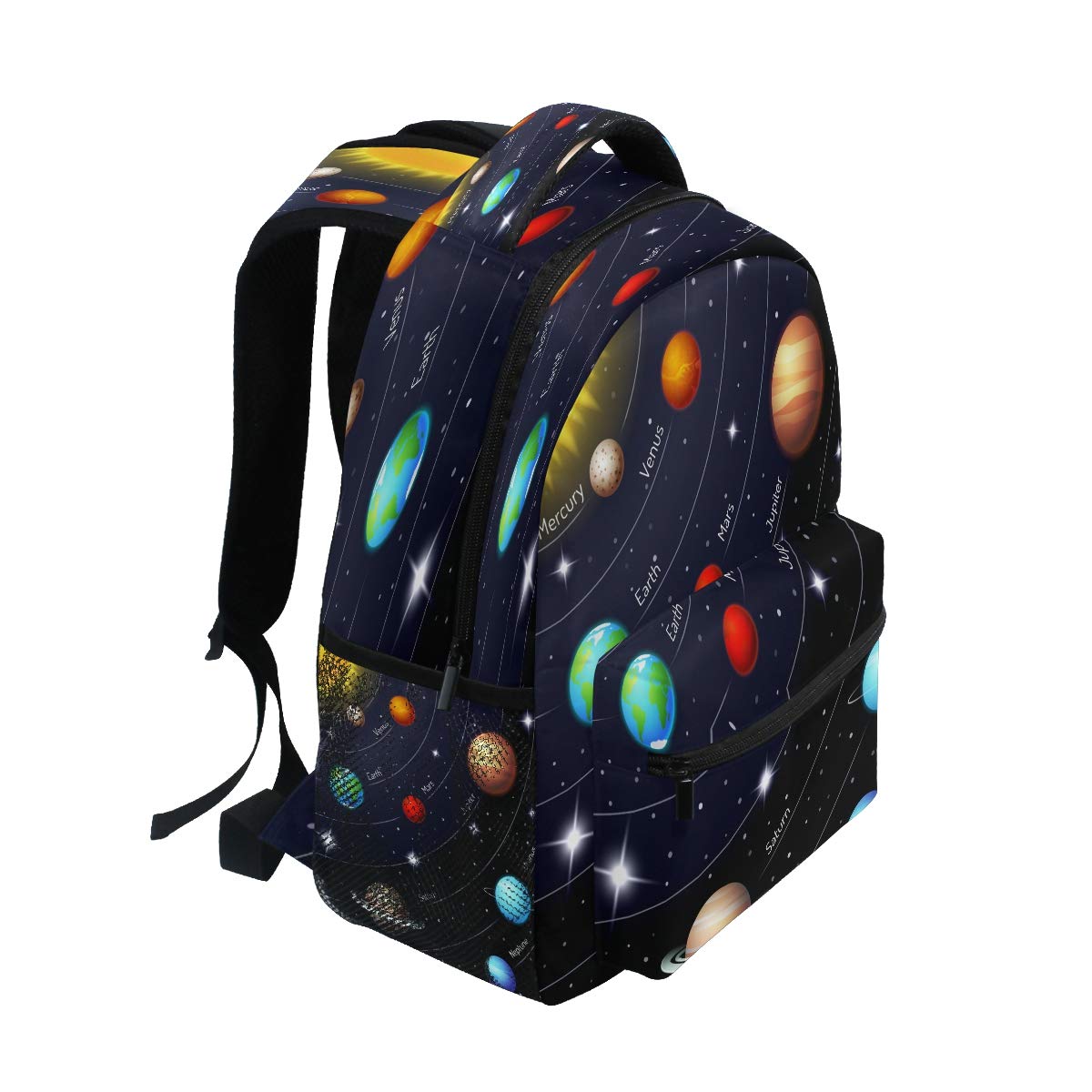 Blueangle Colorful Solar System Printing Computer Backpack - Lightweight School Bag for Boys Girls Tenns