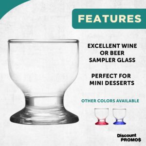 DISCOUNT PROMOS Lexington Mini Wine Tasting Glasses 3.5 oz. Set of 12, Bulk Pack - Restaurant Glassware, Perfect for Red Wine, White Wine, Cocktails, Other Beverages - Clear