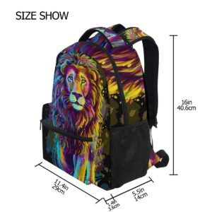 ALAZA Lion African Animal Art Large Backpack Personalized Laptop iPad Tablet Travel School Bag with Multiple Pockets