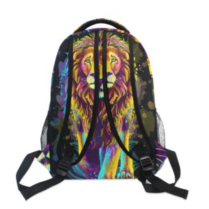 ALAZA Lion African Animal Art Large Backpack Personalized Laptop iPad Tablet Travel School Bag with Multiple Pockets