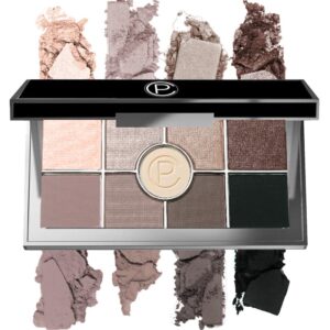 pure cosmetics makeup eyeshadow palette, nude - nouveau collection, neutral ultra-pigmented pressed powders - matte & shimmer colors, long-lasting, blendable & mineral based- talc-free & paraben-free