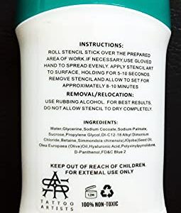 Tattoo Transfer Stick, Tattoo Skin Solution Soap Cream Gel for Transfer Stickers Paper Machine Stencils, Temporary Tattoo Supplies Accessories, Clean Dry Protection Antiperspirant Deodorant; ZYG