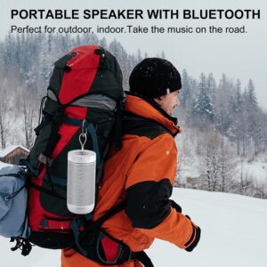 comiso Waterproof Bluetooth Speaker IPX7, 25W Wireless Portable Speakers Loud Sound Strong Bass Stereo Pairing 36 Hours Playtime, Bluetooth 5.0 Built in Mic for Calls White