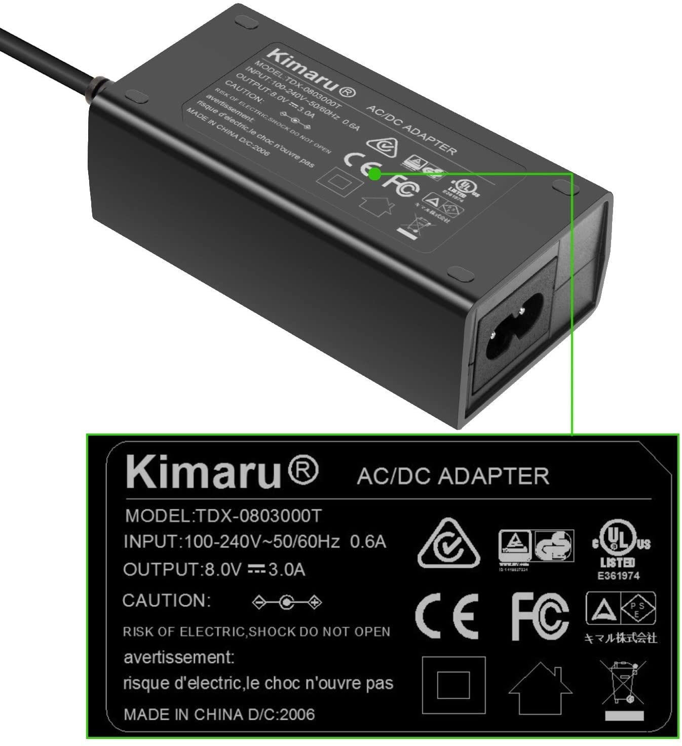 Kimaru AC-PW20 Power Supply Adapter NP-FW50 Dummy Battery Kit for Sony Alpha ZV-E10 A6000 A6100 A6300 A6400 A6500 A5000 A5100 A7 A7II A7RII A7S A7SII RX10II III IV NEX3/5/6/7 Cameras.