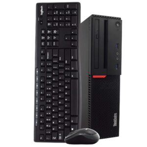 Lenovo M900 PC Desktop Computer - Intel i5, 16GB RAM, 1TB HDD, Windows 10 Pro, Microsoft Office 365 Personal, 23.6-inch FHD V7 LED Monitor, Wireless Keyboard & Mouse, New 16GB Flash Drive (Renewed)