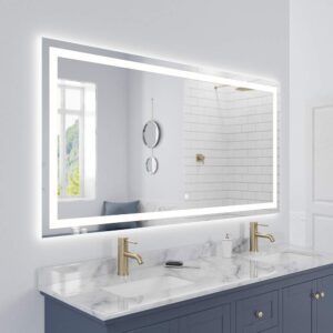 Luxaar Lumina 70 in. x 36 in. LED Lighted Vanity Mirror with Built-in Dimmer and Anti-Fog Feature
