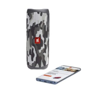 JBL Flip 5 Portable Waterproof Wireless Bluetooth Speaker - Black Camo (Renewed)