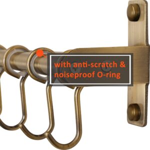 Dseap Pot Rack - Pots and Pans Hanging Rack Rail with 8 Hooks, Double Bars, Pot Hangers for Kitchen, Wall Mounted, Bronze