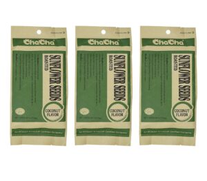 chacha coconut flavored roasted sunflower seeds (3 pack, total of 750g)
