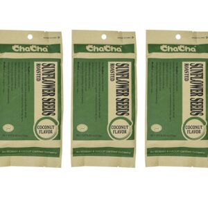 ChaCha Coconut Flavored Roasted Sunflower Seeds (3 Pack, Total of 750g)