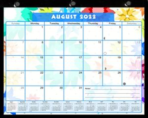 2023-2024 academic year 12 months student calendar/planner in protective sleeve for 3-ring binder, desk or wall -v008