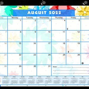 2023-2024 Academic Year 12 Months Student Calendar/Planner in Protective Sleeve for 3-Ring Binder, Desk or Wall -v008