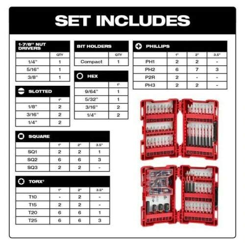 Milwaukee Shockwave Impact Driver Bit Set (100 Piece) 48-32-4083