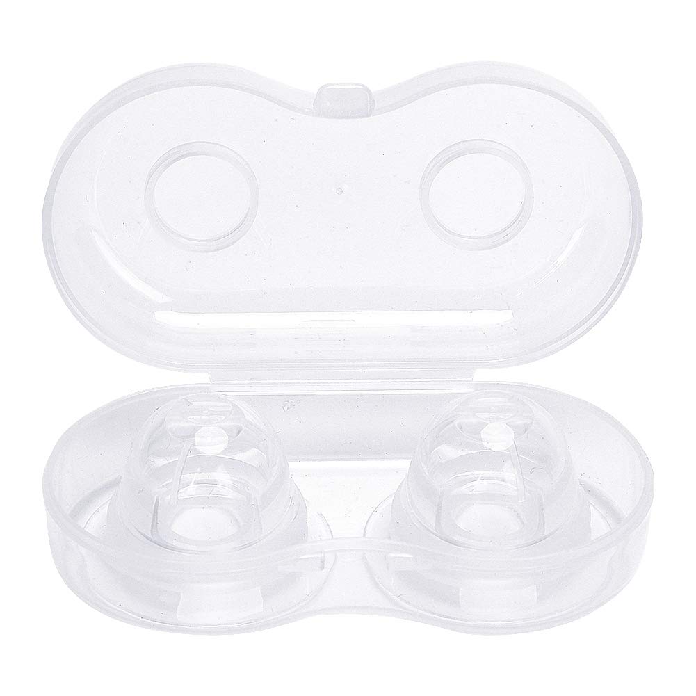 2 Pcs Nipple Corrector Nipple Pullers Everters for Flat and Inverted Nipples with Travel Case for Breast Feeding Nursing Mothers