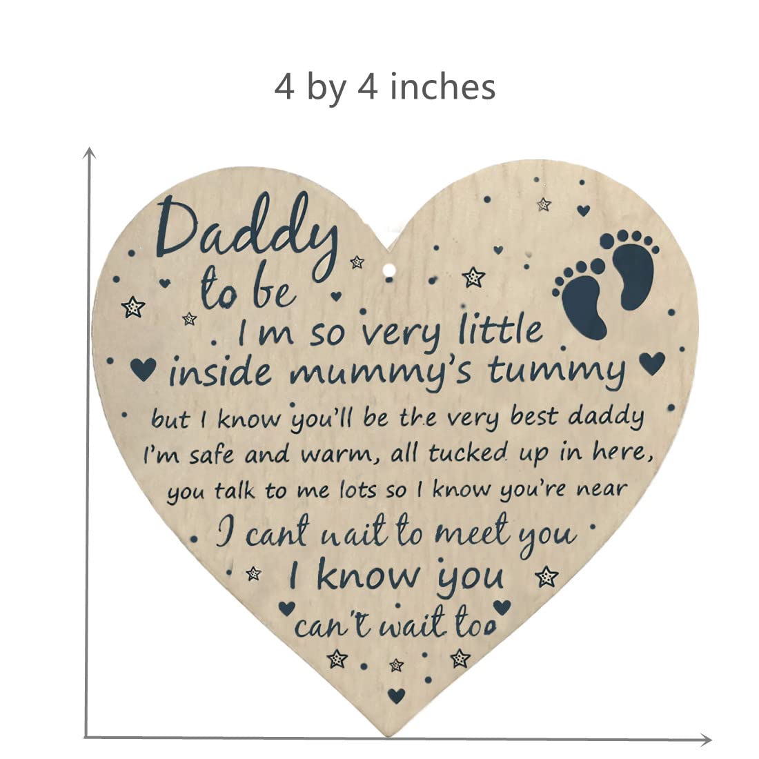 Dadaly Decor Daddy to Be Sign Gifts from Bump for Dad/Father New Born Baby Son Daughter Plaque