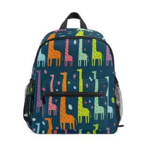 giraffes toddler backpack preschool backpack travel bag for 3-8 years baby girl boy
